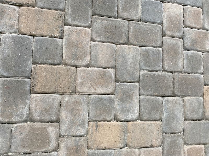 Laying pavers in pattern